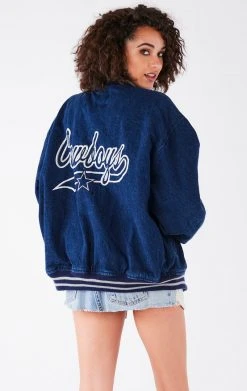 FURST OF A KIND VINTAGE DENIM JACKETS VINTAGE NFL DENIM BOMBER