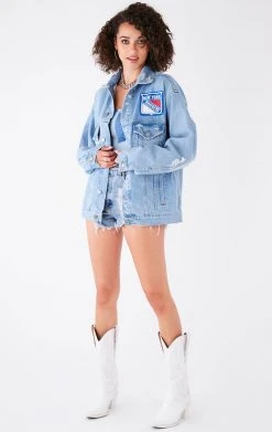 FURST OF A KIND VINTAGE GRAPHIC BACK INSERT DENIM JACKET