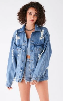 FURST OF A KIND VINTAGE GRAPHIC BACK INSERT DENIM JACKET
