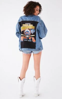 FURST OF A KIND VINTAGE GRAPHIC BACK INSERT DENIM JACKET