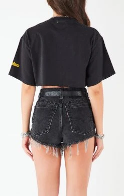 FURST OF A KIND VINTAGE NFL VINTAGE MULTI STUD CROPPED TEE