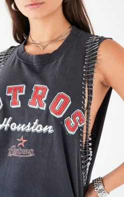 FURST OF A KIND VINTAGE SAFETY PIN SLEEVELESS TEE