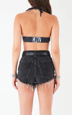 FURST OF A KIND VINTAGE SPLIT FRONT DOUBLE O-RING HALTER TOP 7 FURST OF A KIND VINTAGE SPLIT FRONT DOUBLE O-RING HALTER TOP