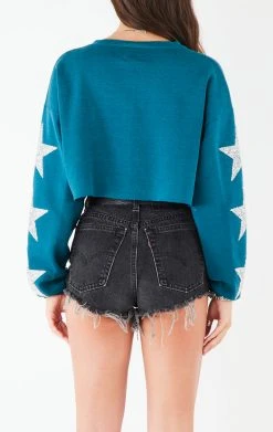 FURST OF A KIND VINTAGE NFL VINTAGE STAR PATCH CROPPED SWEATSHIRT 7 FURST OF A KIND VINTAGE NFL VINTAGE STAR PATCH CROPPED SWEATSHIRT