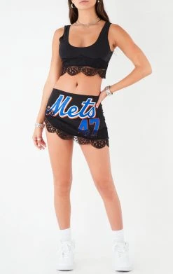 FURST OF A KIND VINTAGE SPORTS VINTAGE LACE TRIM TANK AND SKIRT SET