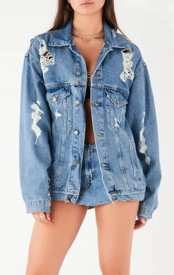 FURST OF A KIND VINTAGE GRAPHIC BACK INSERT DENIM JACKET VINTAGE DENIM JACKETS