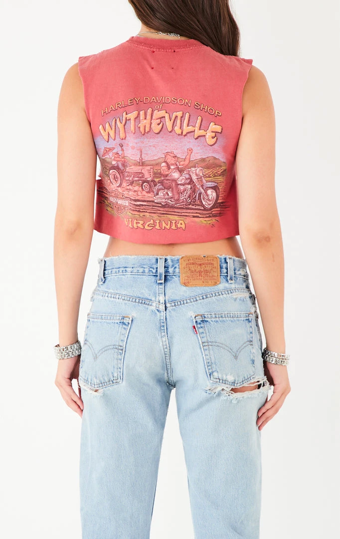 FURST OF A KIND VINTAGE CURVED SAFETY PIN CROPPED SLEEVELESS TEE VINTAGE PINS 5 FURST OF A KIND VINTAGE CURVED SAFETY PIN CROPPED SLEEVELESS TEE VINTAGE PINS