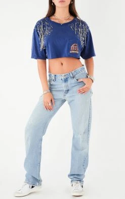 FURST OF A KIND VINTAGE PIN AND CHAIN CROPPED TEE