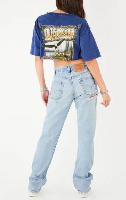 FURST OF A KIND VINTAGE PIN AND CHAIN CROPPED TEE