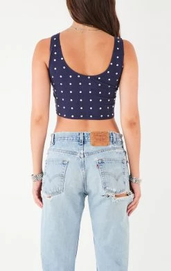 FURST OF A KIND VINTAGE ALLOVER RHINESTONE TANK