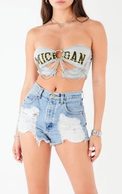 FURST OF A KIND VINTAGE CUT OUT WATERFALL CHAIN TUBE TOP VINTAGE CHAINS