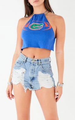 FURST OF A KIND VINTAGE HALTER NECK WATERFALL CHAIN BACK TOP VINTAGE CHAINS