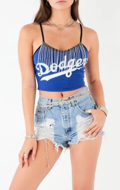 FURST OF A KIND VINTAGE RHINESTONE FRINGE TANK