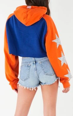 FURST OF A KIND VINTAGE STAR PATCH CROPPED HOODIE