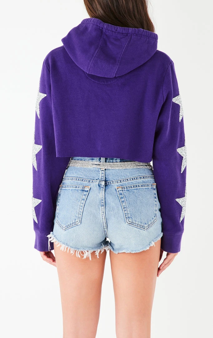 FURST OF A KIND VINTAGE STAR PATCH CROPPED HOODIE VINTAGE STARS 4 FURST OF A KIND VINTAGE STAR PATCH CROPPED HOODIE VINTAGE STARS