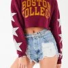 FURST OF A KIND VINTAGE STAR PATCH CROPPED SWEATSHIRT VINTAGE COLLEGE