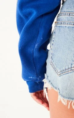 FURST OF A KIND VINTAGE STAR PATCH CROPPED HOODIE VINTAGE COLLEGE