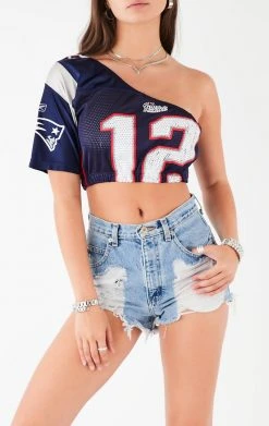 FURST OF A KIND VINTAGE NFL VINTAGE ONE SHOULDER NFL JERSEY