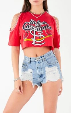 FURST OF A KIND VINTAGE CHAINS VINTAGE SHOULDER CUT OUT CHAIN TEE