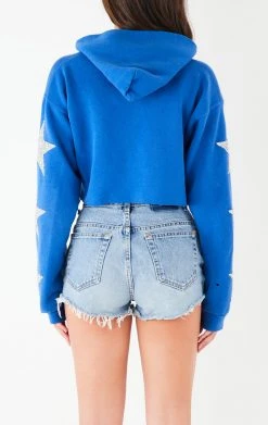 FURST OF A KIND VINTAGE STAR PATCH CROPPED HOODIE VINTAGE SPORTS 7 FURST OF A KIND VINTAGE STAR PATCH CROPPED HOODIE VINTAGE SPORTS