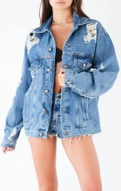 FURST OF A KIND VINTAGE GRAPHIC BACK INSERT DENIM JACKET VINTAGE DRINKS