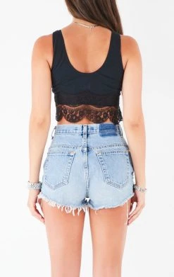 FURST OF A KIND VINTAGE LACE TRIM TANK