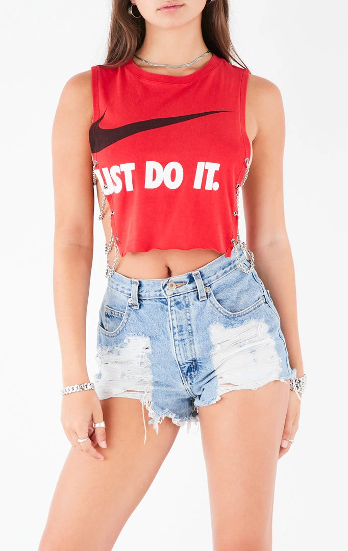 FURST OF A KIND VINTAGE CHAIN SIDE SLEEVELESS CROPPED TEE FESTIVAL 3 FURST OF A KIND VINTAGE CHAIN SIDE SLEEVELESS CROPPED TEE FESTIVAL