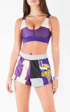 FURST OF A KIND VINTAGE NFL VINTAGE SPLICED PATCHWORK TANK AND SHORT SET