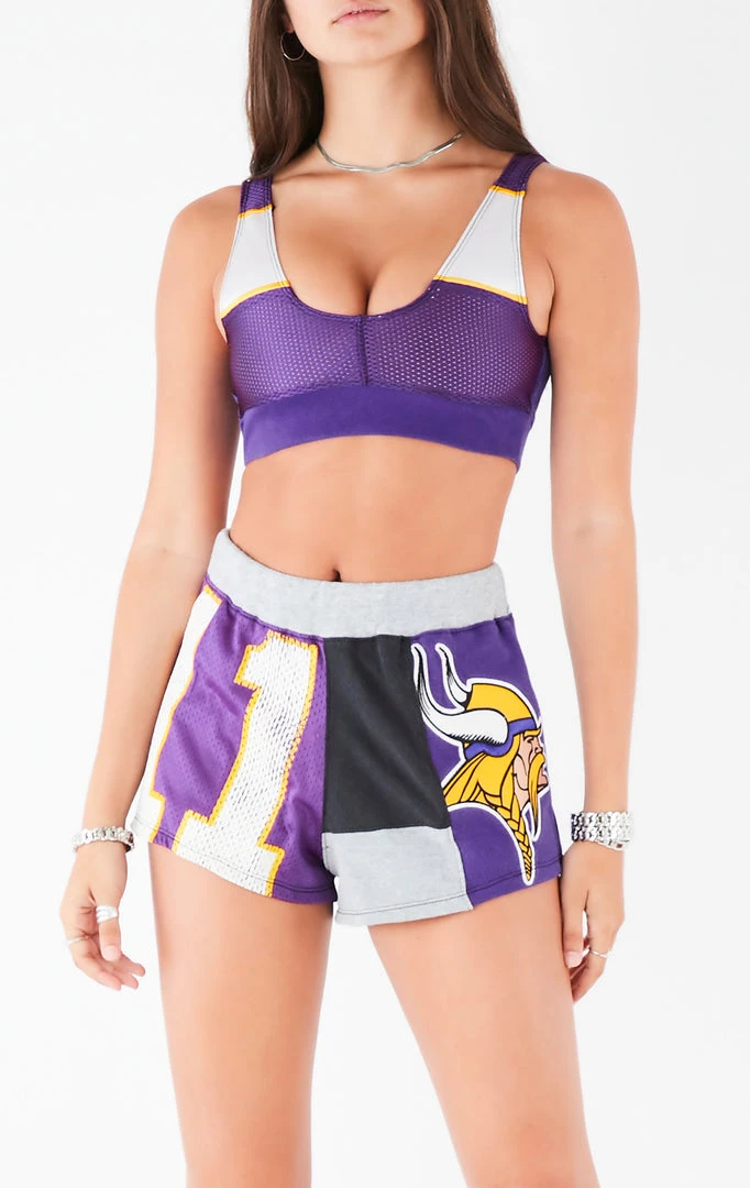 FURST OF A KIND VINTAGE NFL VINTAGE SPLICED PATCHWORK TANK AND SHORT SET 3 FURST OF A KIND VINTAGE NFL VINTAGE SPLICED PATCHWORK TANK AND SHORT SET