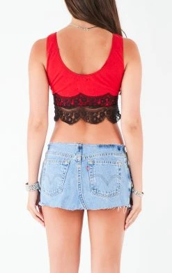 FURST OF A KIND VINTAGE LACE TRIM TANK VINTAGE SPORTS