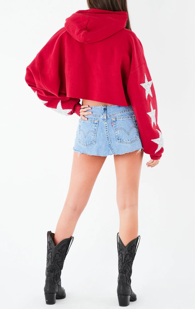 FURST OF A KIND VINTAGE STAR PATCH CROPPED HOODIE VINTAGE COLLEGE 5 FURST OF A KIND VINTAGE STAR PATCH CROPPED HOODIE VINTAGE COLLEGE