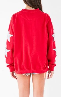 FURST OF A KIND VINTAGE COLLEGE VINTAGE SILVER STAR PATCH SWEATSHIRT