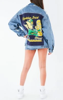 FURST OF A KIND VINTAGE GRAPHIC BACK INSERT DENIM JACKET VINTAGE DENIM JACKETS