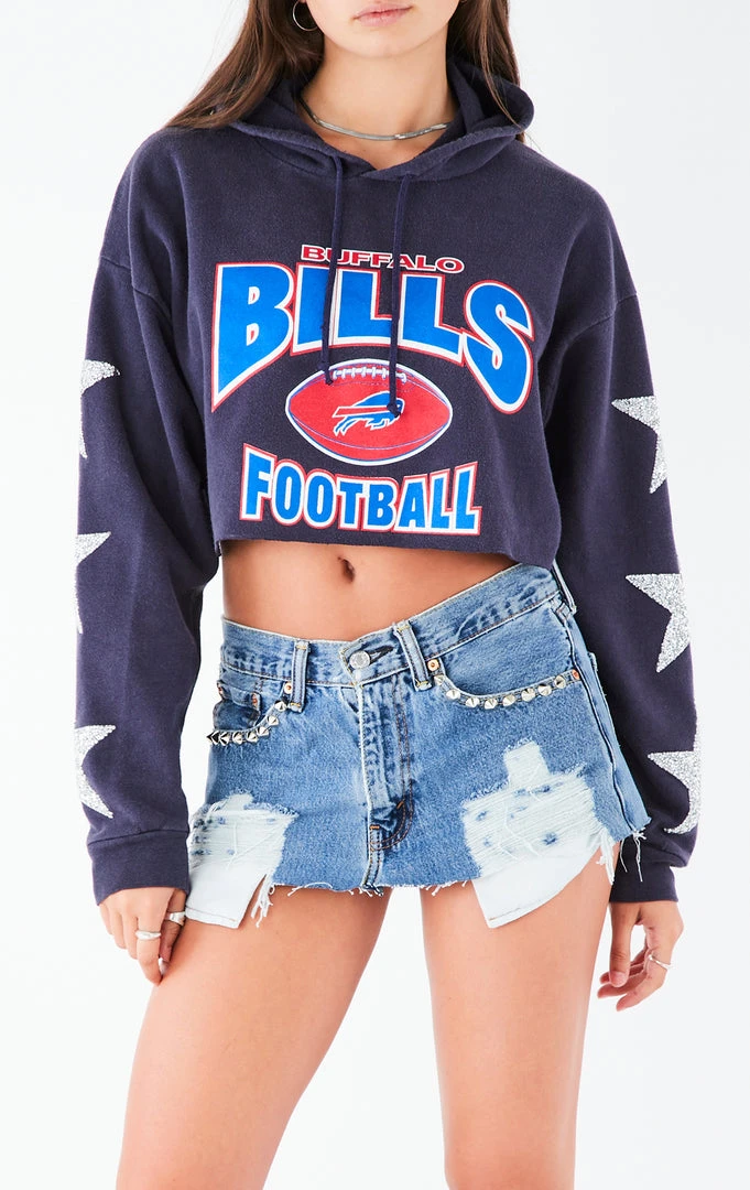 FURST OF A KIND VINTAGE NFL VINTAGE STAR PATCH CROPPED HOODIE 3 FURST OF A KIND VINTAGE NFL VINTAGE STAR PATCH CROPPED HOODIE