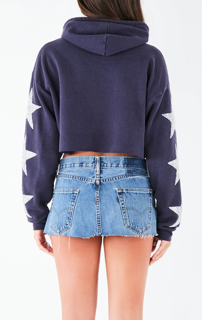 FURST OF A KIND VINTAGE NFL VINTAGE STAR PATCH CROPPED HOODIE 5 FURST OF A KIND VINTAGE NFL VINTAGE STAR PATCH CROPPED HOODIE