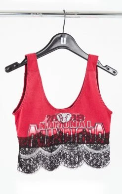 FURST OF A KIND VINTAGE LACE TRIM TANK VINTAGE COLLEGE