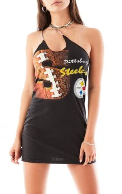 FURST OF A KIND VINTAGE ONE SHOULDER DOUBLE CHAIN STRAP DRESS VINTAGE DRESSES