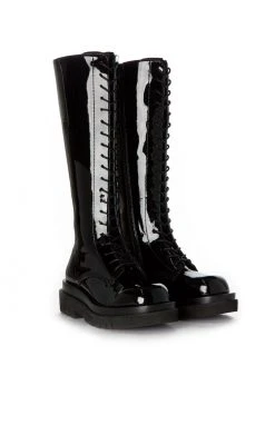 JEFFREY CAMPBELL DIABOL KNEE HIGH COMBAT BOOT SALE