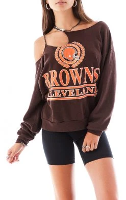 FURST OF A KIND SALE VINTAGE ONE SHOULDER DOUBLE CHAIN SWEATSHIRT