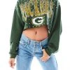 FURST OF A KIND VINTAGE RHINESTONE CROPPED HOODIE