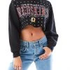 FURST OF A KIND VINTAGE RHINESTONE CROPPED HOODIE SALE