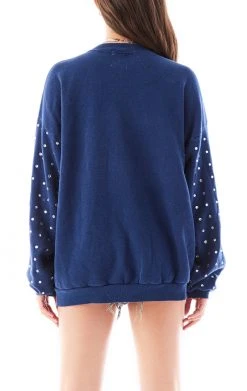 FURST OF A KIND VINTAGE ALLOVER RHINESTONE SWEATSHIRT