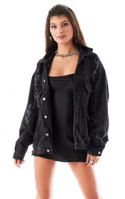 FURST OF A KIND VINTAGE DENIM JACKETS VINTAGE GRAPHIC BACK INSERT DENIM JACKET