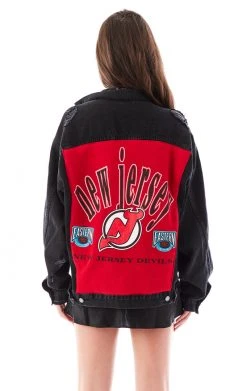 FURST OF A KIND VINTAGE DENIM JACKETS VINTAGE GRAPHIC BACK INSERT DENIM JACKET