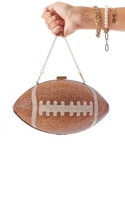 LOVE, MAR RHINESTONE FOOTBALL PURSE VINTAGE NFL
