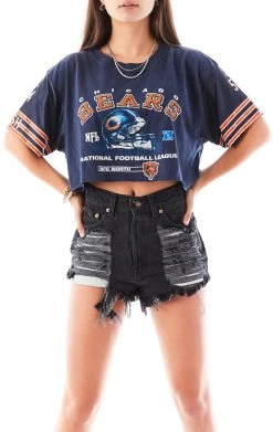 FURST OF A KIND VINTAGE SPLICED JERSEY SLEEVE CROPPED TEE