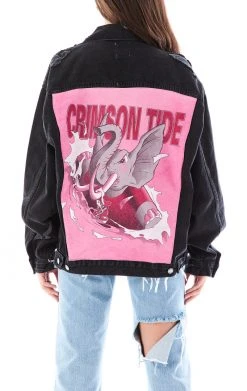 FURST OF A KIND VINTAGE GRAPHIC BACK INSERT DENIM JACKET