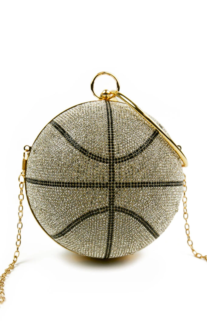 LOVE, MAR RHINESTONE BASKETBALL PURSE 3 LOVE, MAR RHINESTONE BASKETBALL PURSE