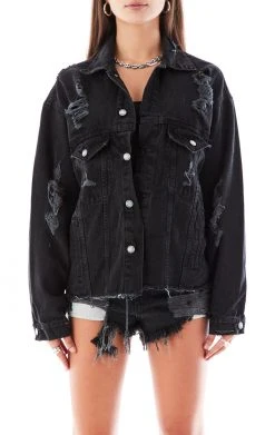 FURST OF A KIND VINTAGE GRAPHIC BACK INSERT DENIM JACKET