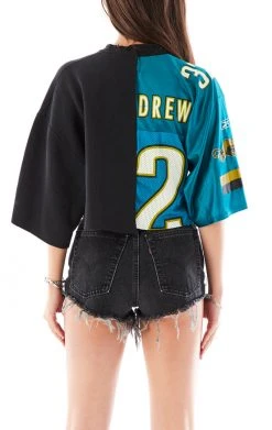 FURST OF A KIND VINTAGE SPLICED JERSEY CROPPED SWEATSHIRT SALE
